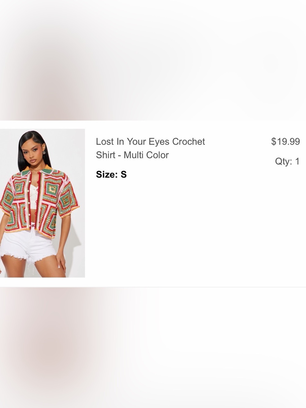 Lost In Your Eyes Crochet Shirt - Multi Color